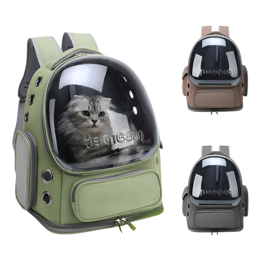 Transparent Pet Backpack for Cats & Small Dogs
Breathable, secure, and perfect for travel.