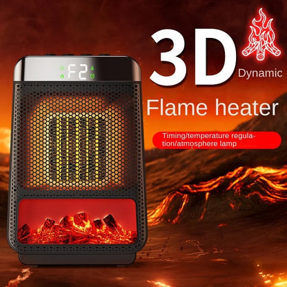 Dynamic Flame Portable Fan Heater - 1500W, Rechargeable & Fast Heating