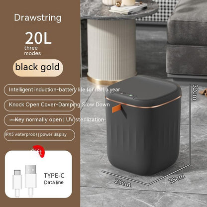 Smart Trash Can - Automatic Lid for Bedroom, Kitchen & Living Room