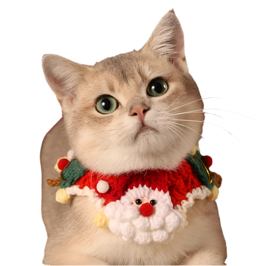 Dog Cat Collar Christmas Pet Scarf Collar Christmas Cats Clothing Cute Sweet Pet Decor Bow Cat Costume Cats Accessories