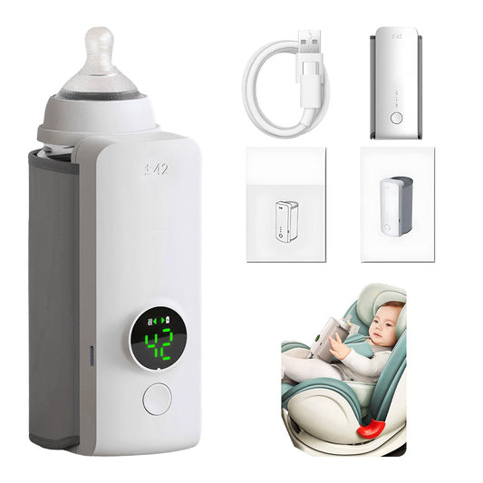 Portable Wireless Baby Bottle Warmer - USB Charging & Constant Temperature