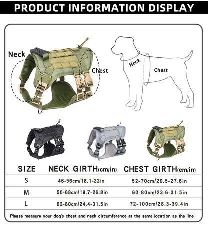 “Pet Accessories Dog Harness Tactical Vest – Outdoor Training & Walking Chest Sling for Medium and Large Dogs”