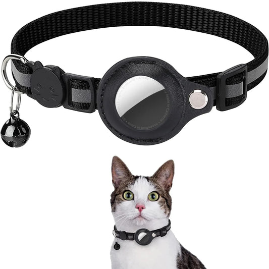 Reflective & Waterproof Cat Collar with AirTag Holder – Safe & Adjustable