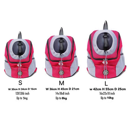 “New Double Shoulder Portable Travel Backpack for Dogs – Outdoor Mesh Pet Carrier Front Bag”