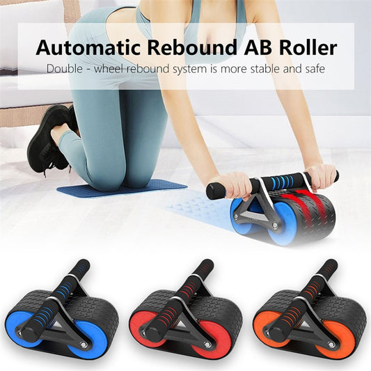 Double Wheel Abdominal Roller - Automatic Rebound Waist Trainer